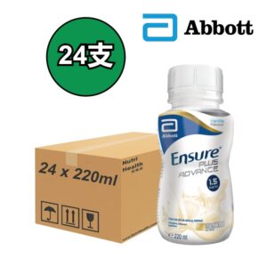 Abbott Ensure Plus Advance 加營素 1.5 高能量即飲 (雲呢拿味) 220ml x24 (荷蘭製造)